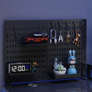 ชั้นวางของพลาสติก PP แบบพับได้ชั้นเดียว ไม่ต้องเจาะรู สำหรับวางบนโต๊ะ ชั้นวางติดผนัง สำหรับเก็บเครื่องเทศในครัว ของเล่น อาหาร - Product Image 3