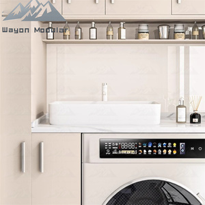 Wayon tối giản Trắng lưu vực hình vuông chậu rửa nhà vệ sinh gốm bồn rửa đơn lưu vực Countertop kích thước nhỏ - Product Image 3