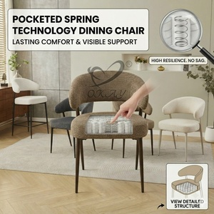 Fauteuil lounge OKAY contemporain en velours - Finition marron pour salles à <span class=keywords><strong>manger</strong></span> et salons - Chaises de <span class=keywords><strong>salle</strong></span> à <span class=keywords><strong>manger</strong></span> en mousse haute densité - Product Image 2