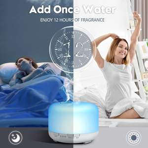 500ml Smart Remote Control 7 Color Lamp Light Ultrasonic Humidifier <b>Essential</b> <b>Oil</b> <b>Diffuser</b> for Aromatherapy Humidifier - Product Image 2