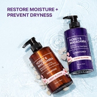 Ensemble Shampooing et Après-Shampooing Fleur de Cerisier Hydratant Lissant Nourrissant Huile d'Argan Macadamia Fabricant OEM Marque Privée