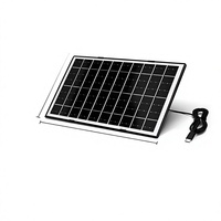 Panneau solaire monocristallin 7W pour caméras de surveillance, système de production d'énergie photovoltaïque 5V basse consommation, installation gratuite