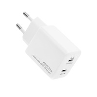 Nouveau chargeur mini 45W à charge rapide en nitrure de gallium, double USB-C PD, haut de gamme, norme européenne, pour ordinateur portable et téléphone