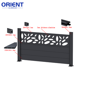 <span class=keywords><strong>Ringhiere</strong></span> in Vetro per Recinzioni Facili da Installare Orient, Profilo a U in Alluminio per Esterni - Product Image 1