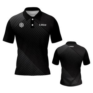 T-shirt sportiva originale personalizzata sublimazione Polo bianca nera abbottonata - Product Image 1