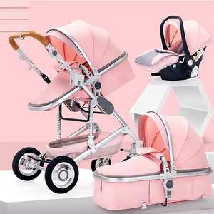 Poussette double pliable 3 en 1 avec siège auto pour garçons et filles - Product Image 3
