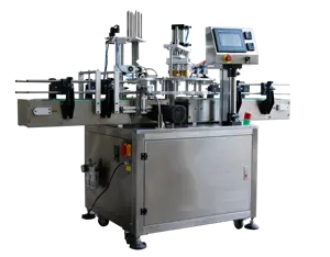 Automatic Two Head Film Sealer Aluminum Foil Sealing Machine For Round Bottle Plastic Film Heat Cup Sealing Machine