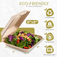 Assiettes en papier de canne à sucre biodégradables de taille personnalisable, ensemble d'ustensiles en plastique compostables, kit jetable pour fêtes