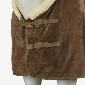 Chăn lông cừu cho ngựa bán buôn có cổ lông, chăn ngựa bền, chăn mùa đông ấm áp tùy chỉnh cho ngựa, thiết bị cưỡi ngựa - Product Image 4