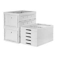 Caisses de rangement pliables en plastique de haute qualité pour l'organisation des placards et le stockage des vêtements saisonniers à la maison