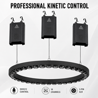 Anillo de luz LED cinético de 1M, 1.2M, 1.5M, RGBW Pixel, 8 canales, carrera de 5M, para conciertos y bodas, efecto de anillo LED elevable