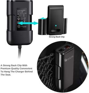 Cargador de coche rápido USB de 4 puertos 3,0 cargador de teléfono móvil USB de fila trasera para iPhone para <span class=keywords><strong>Samsung</strong></span> Huawei Xiaomi QC3.0 <span class=keywords><strong>carga</strong></span> rápida de coche - Product Image 6