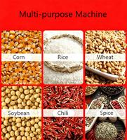 Machine de décorticage et de broyage du riz portable combinée avec double tamis vibrant pour le nettoyage du paddy des petites exploitations agricoles