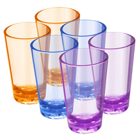 Ensemble de 6 gobelets en verre avec couleur pour la promotion, offre spéciale