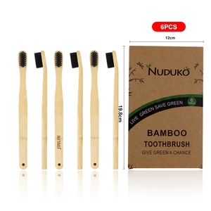 Bambuszahnbürste mit gekrümmtem Kopf – mittlere Festigkeit für gründliche Mundpflege - Product Image 3