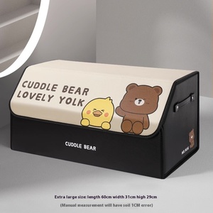 Hộp lưu trữ cốp xe ô tô hộp Tổ Chức phía sau xe có thể gập lại dung tích lớn hộp lưu trữ hoạt hình dễ thương - Product Image 6