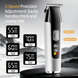 Máquina Cortadora de <span class=keywords><strong>Barba</strong></span> Inalámbrica <span class=keywords><strong>para</strong></span> Hombre, con 5 Modos de Velocidad Ajustable y Batería Recargable - Product Image 2