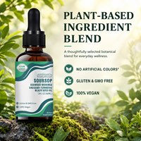 Liferio Gouttes liquides personnalisées de corossol (Graviola), extrait de corossol multivitaminé, liquide de corossol pour la peau, les cellules et le système immunitaire