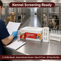 Kit de test rapide combiné antigénique pour le dépistage des virus canins à haute sensibilité : Distemper Canin et Parvovirus (CDV CPV Ag)