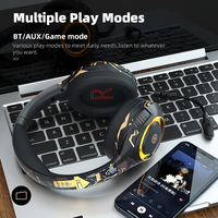 Penyuara telinga olahraga, dapat dilipat mic eksternal on-ear over-ear hifi earphone nirkabel
