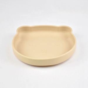 Factory <b>Bear</b> Baby Feeding Bowl <b>Cute</b> Silicone Plate Animal Kid Friendly Suction for Toddler Weaning Bpa Free - Product Image 4