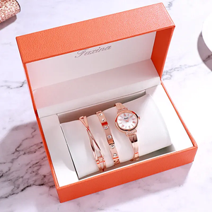 中国卸売ユニークパールジュエリーボックス結婚祝いギフトボックス4点セット指輪イヤリングネックレスブレスレットカスタムエコパッケージエンボス加工 - Product Image 3