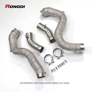 ท่อดาวน์ไปป์ W205 C63 สำหรับ Mercedes Benz AMG W205 C63 แบบมีแคทพร้อมแผ่นกันความร้อน - Product Image 6