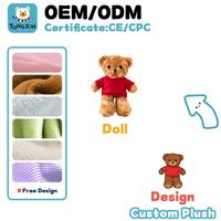 Jouets en peluche personnalisés, logo sur mesure, design d'animaux d'anime, ours en peluche doux avec vêtements, poupées en peluche personnalisées, CPC OEM