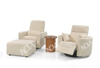 Fauteuil inclinable électrique moderne en tissu bouclé avec port USB, fauteuil pivotant à bascule pour chambre d'enfant