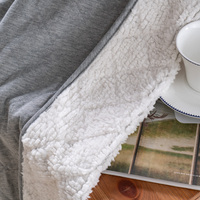 Couverture en Sherpa double face personnalisée pour la maison, 65% coton, 30% polyester, 5% élasthanne, couverture en coton tricoté matelassé