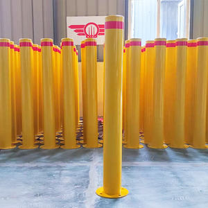 Уличный парковочный барьер из углеродистой стали оцинкованный Противоударный Столб - Product Image 3