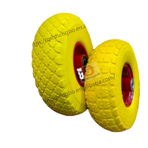 Customized Heavy Duty <strong>Wheel</strong> OEM Colored Flat <strong>Free</strong> Tire <strong>Wheels</strong> for <strong>Caster</strong> Hand Truck Trolley Dolly Generator - Product Image 2