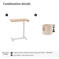 Table d'ordinateur portable pliable et réglable en hauteur, de qualité supérieure, en bois, avec roulettes, pour la maison, le bureau, l'hôtel, vente d'usine