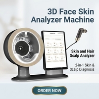 Espejo Inteligente con WIFI, Analizador de Piel, Escáner Facial 3D, Máquina de Diagnóstico de Piel UV con Dispositivo Portátil para Analizar el Cuero Cabelludo