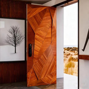 Porte pivotante sur mesure haut de gamme en bois massif, antivol, avec axe central surélevé et élargi, porte hors axe - Product Image 3