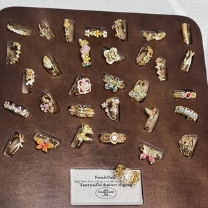 Bán buôn phụ nữ của Zircon Oxit Nhẫn, hình học Đá kim loại dát Nhẫn, đồ trang sức, màu sắc hỗn hợp Zircon pha lê Nhẫn - Product Image 4