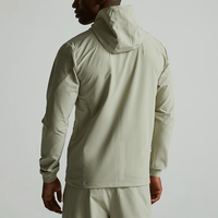 Veste coupe-vent en polyester mat avec logo de marque personnalisé pour homme, ensembles de sport, ensembles de gym deux pièces, survêtements légers pour homme