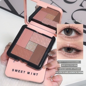 Palette de fards <span class=keywords><strong>à</strong></span> paupières et de blushs mats 5 couleurs en gros, avec illuminateur et fards brillants, coffret cadeau de maquillage - Product Image 2