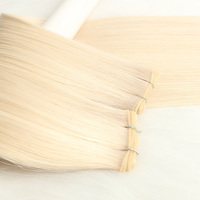 Genius-Extension de Cheveux Naturels Remy, Cheveux Vierges Russes, Super Double Dessinés, Trame Blonde, Invisible, #1001