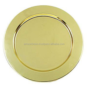 Meilleur vendeur Conception martelée Plaque de chargeur de nourriture en acier inoxydable Prix raisonnable Fournitures de table pour les fêtes Matériau métallique - Product Image 4