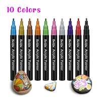 Marqueur de peinture acrylique métallique Or Argent Chrome Effet Miroir Fournitures Artistiques Brillant Intense DIY Cartes Artisanat Stylo de Dessin