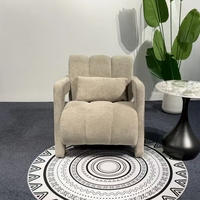 Fauteuil d'appoint rembourré en tissu Teddy, canapé simple moderne pour salon, mobilier de maison