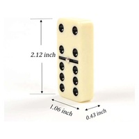 Double six dominos en cuir personnalisé 28 tuiles colorées jeu de dominos pour adultes