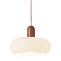 Lustre en verre brun de style japonais, bois naturel, design moderne minimaliste pour restaurant, salle à manger, chambre à coucher, utilisation au chevet, éclairage