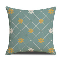 Housse de coussin géométrique personnalisée YINUAN, jaune, bleu sarcelle, lignes modernes imprimées, fermeture éclair, housse de coussin décorative pour canapé