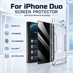 ZIFRIEND Serie B <span class=keywords><strong>Protezione</strong></span> <span class=keywords><strong>Schermo</strong></span> in Vetro Temperato 9H Privacy Alta Trasparenza per <span class=keywords><strong>iPhone</strong></span> 18 Pro Max con Applicazione Facile e Rimozione Polvere - Product Image 1