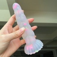 Jouet anal en silicone souple transparent et sûr, lumineux dans le noir, grand dildo anal, dildo géant, énorme dildo pour hommes