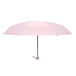 Sombrilla Plegable de Cinco Pliegues, Compacta, Portátil, con Protección UV, Apertura Manual, Sombrilla de Viaje con Varillas de Acero, Tamaño de Bolsillo - Product Image 5
