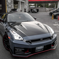 Capot avant en fibre de carbone sèche de style OEM personnalisé pour Nissan GTR35 2024, kit carrosserie en fibre de carbone pour capot moteur et ailes