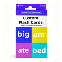 Cartes d'apprentissage de l'alphabet pour enfants, cartes éducatives personnalisées, services d'impression sur PVC et papier